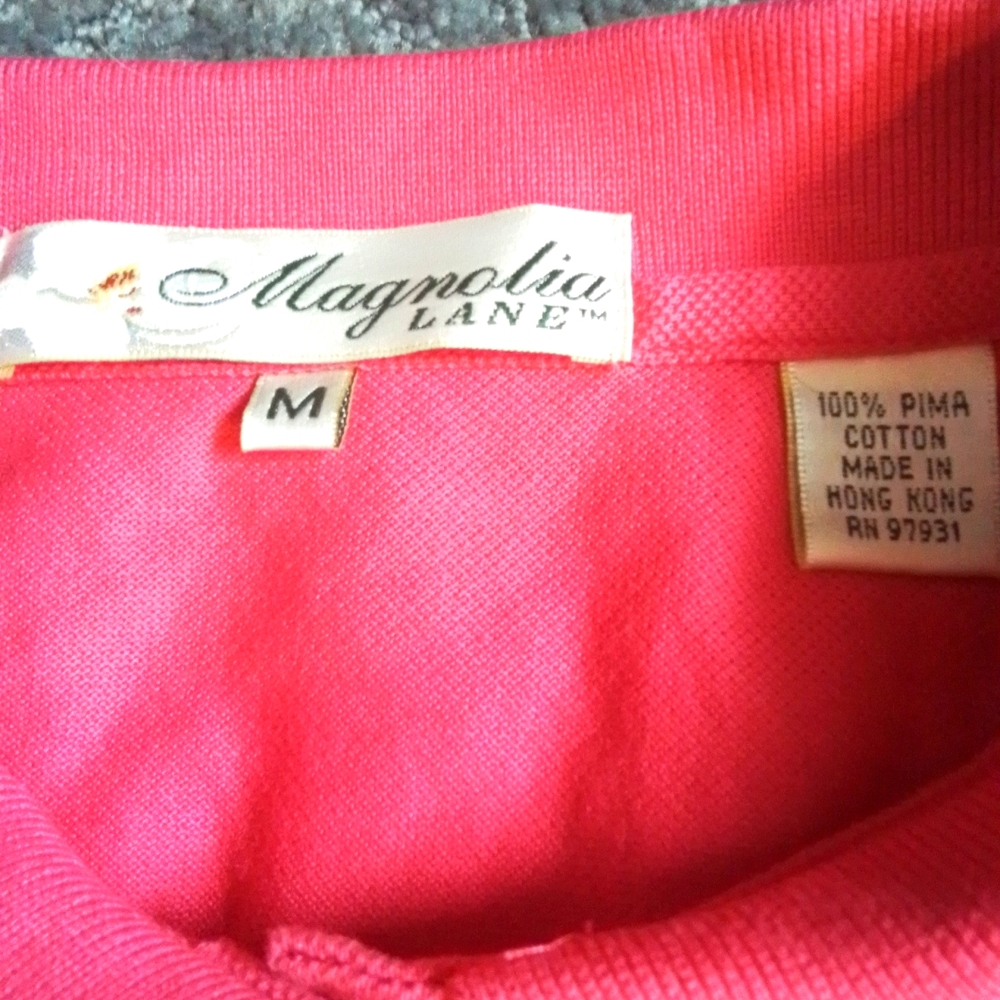 Magnolia Lane The Masters Sleeveless Polo Shirt Pink - M - Picture 7 of 7